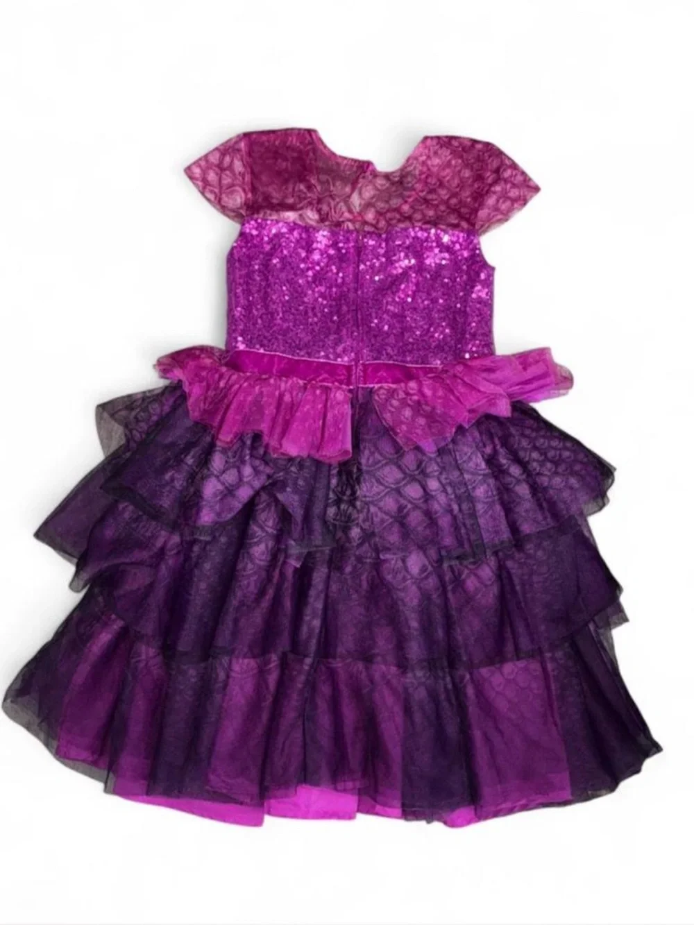 Descendants Disney Sparkling Purple Sequin & Layered Tulle Costume Dress